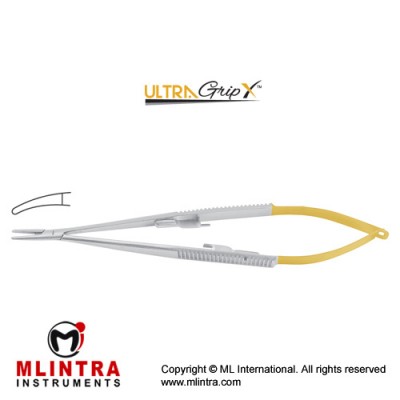 UltraGripX™ TC Castroviejo Micro Needle Holder Curved - Smooth Jaws - With Lock Stainless Steel, 14.5 cm - 5 3/4" UltraGripX™ TC Castroviejo Micro Needle Holder Curved - Smooth Jaws - With Lock Stainless Steel, 14.5 cm - 5 3/4"